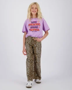 Vingino Extra wide leg Jeans Cassie leopard< Jeans|Jeans